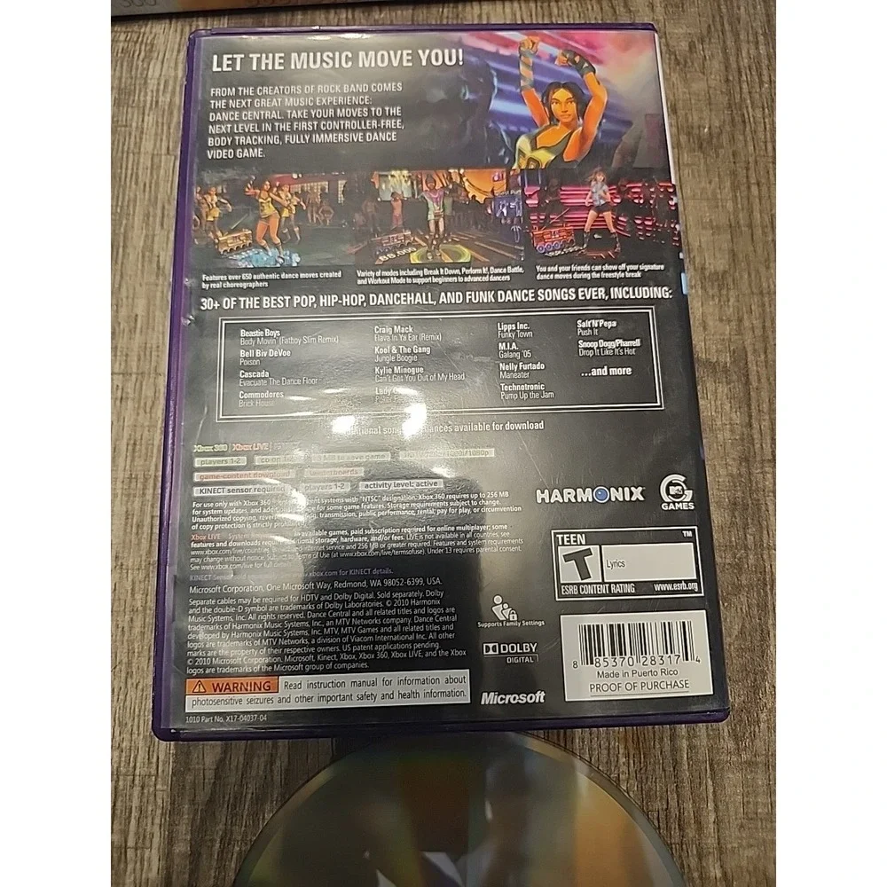 Dance Central (Xbox‎ 360) COMPLETE CIB